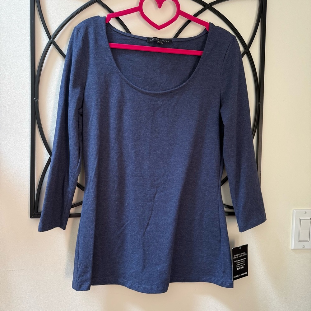 Boston Proper Blue Blouse